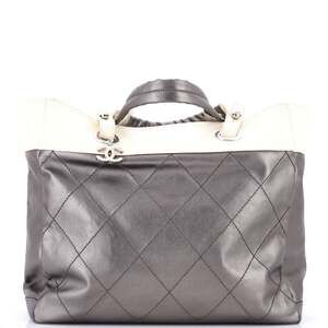 Chanel Biarritz Tote Quilted Coated #242124C13B